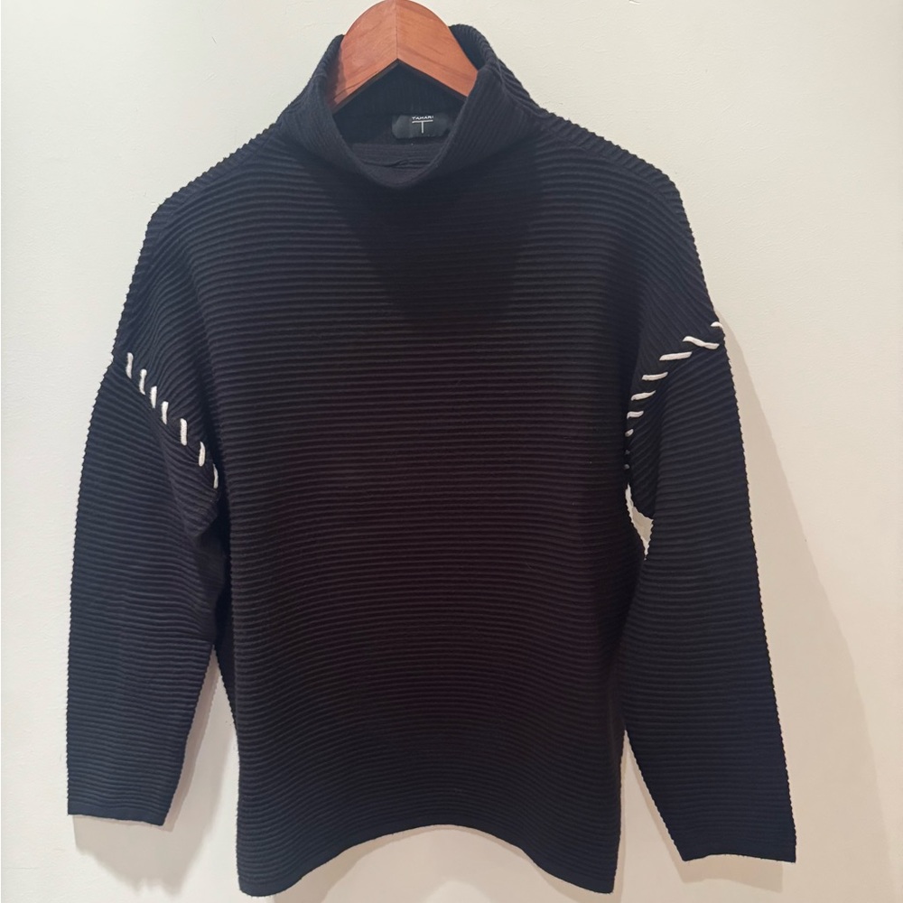 Tahari navy with white sweater. Size M.